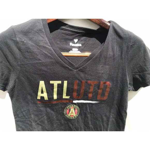 Atlanta United FC womens Graphic T-Shirt Black Small - Picture 2 of 5